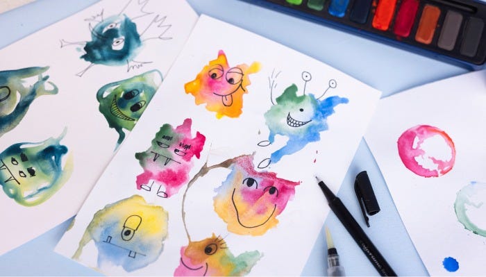 Tableau d'inspiration - Motifs aquarelles
