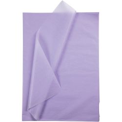 Papier de soie, feuille 50x70 cm, 17 gr, mauve clair, 26flles/ 1 Pq.