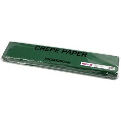 Papier Cr&eacute;pon, feuille 50x250 cm, vert, 10 pli/ 1 Pq.