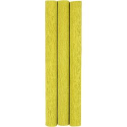 Papier crépon, feuille 25x60 cm, Crêpé à 180%, 105 gr, vert clair, 3flles/ 1 Pq.