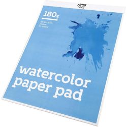 Bloc aquarelle, A3, feuille 297x420 mm, 180 gr, blanc, 20flles/ 1 pièce