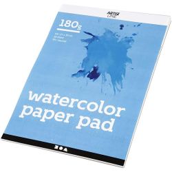Bloc aquarelle, A4, feuille 210x297 mm, 180 gr, blanc, 20flles/ 1 pièce