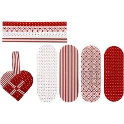 Coeurs tressés, dim. 14,5x10 cm, 120 gr, 8set/ 1 Pq.