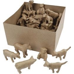Animaux en papier mâché
