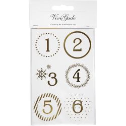 Chiffres autocollant de calendrier de l'Avent