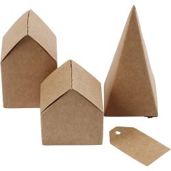 Maisons et arbres découpés