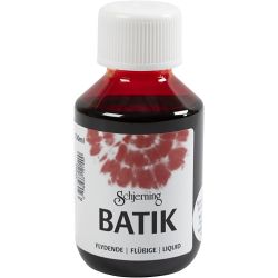Peinture Batik pour textile, rouge, 100ml/ 1 flacon