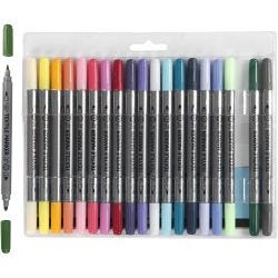 Feutres textiles, trait 2,3+3,6 mm, couleur extra, 20pièces/ 1 Pq.