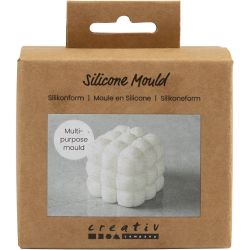 Moule en Silicone, Carré avec bulles, H : 5 cm, L : 6 cm, d 6 cm, 1pièce/ 1 Pq.