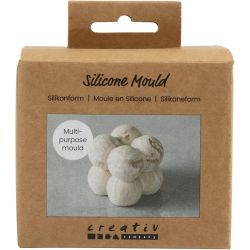 Moule en Silicone, Carré avec bulles, H : 4 cm, L : 4 cm, d 4 cm, 1pièce/ 1 Pq.