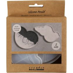 Moule en silicone, Conque, H : 0,6 cm, L : 12 cm, L : 8-9 cm, 2pièces/ 1 Pq.