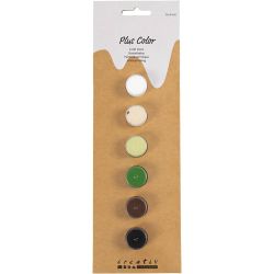 Peinture acrylique Plus Color, naturel, 6x5ml/ 1 Pq.