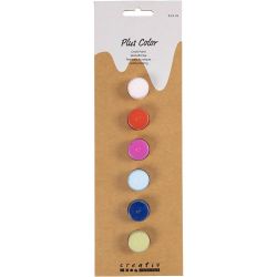 Peinture acrylique Plus Color, Couleurs vives, 6x5ml/ 1 Pq.