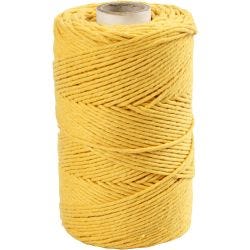 Cordon pour macramé, L : 198 M, d 2 mm, jaune, 330 gr/ 1 rouleau