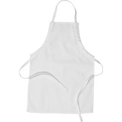 Tablier, L : 61 cm, L : 43 cm, dim. 4-6 ans, 210 gr, blanc, 1 pièce