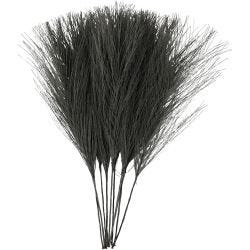 Plumes artificielles, 15 cm, 8 cm, noir, 10pièces/ 1 Pq.