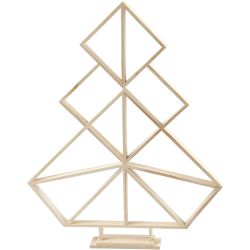 Sapin de Noël géométrique en bois
