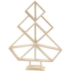 Sapin de Noël géométrique en bois