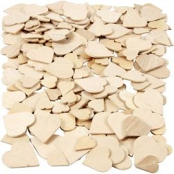 Coeurs mosaïque en bois
