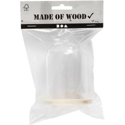 Cloche sur pied en bois