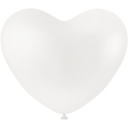 Ballons, coeurs, blanc, 8pièces/ 1 Pq.