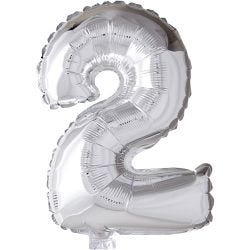 Ballon en aluminium, 2, 41 cm, argent, 1 pièce