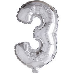 Ballon en aluminium, 3, 41 cm, argent, 1 pièce