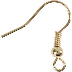 Crochet d’Oreille Français, L : 18 mm, or, 10 pièces/ 1 Pq.