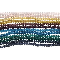 Perles de verre et perles à facettes