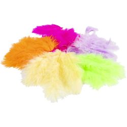 Plumes de Duvet, 4-10 cm, couleurs néons, 50gr/ 1 sac