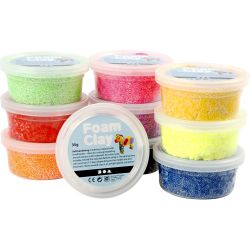 Foam Clay®, ass. de couleurs, 10x35gr/ 1 Pq.