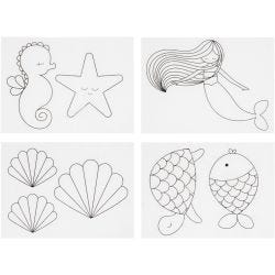 Feuilles de plastique thermorétractable avec motifs