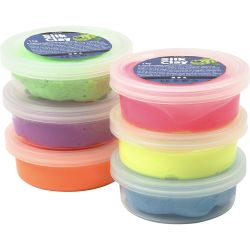 Silk Clay®, couleurs néons, 6x14gr/ 1 Pq.
