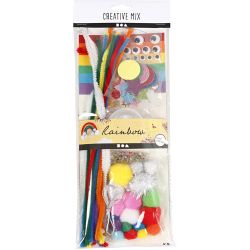 Assortiment de matériel créatif, Arc-en-ciel, 1 Pq.