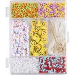 Mix Créatif pour Bijoux, Mélange arc-en-ciel, couleurs de l'arc-en-ciel, 1 Pq.
