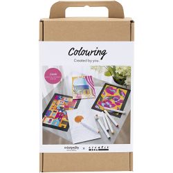 Kit DIY Coloriage, Peindre par numéros, feutres, 1 Pq.