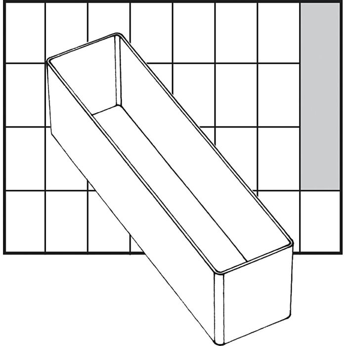 Boîte de rangement, dim. A9-3, H : 47 mm, dim. 163x39 mm, 1 pièce