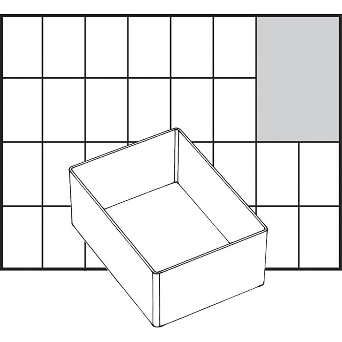 Boîte de rangement, dim. A7-1, H : 47 mm, dim. 109x79 mm, 1 pièce