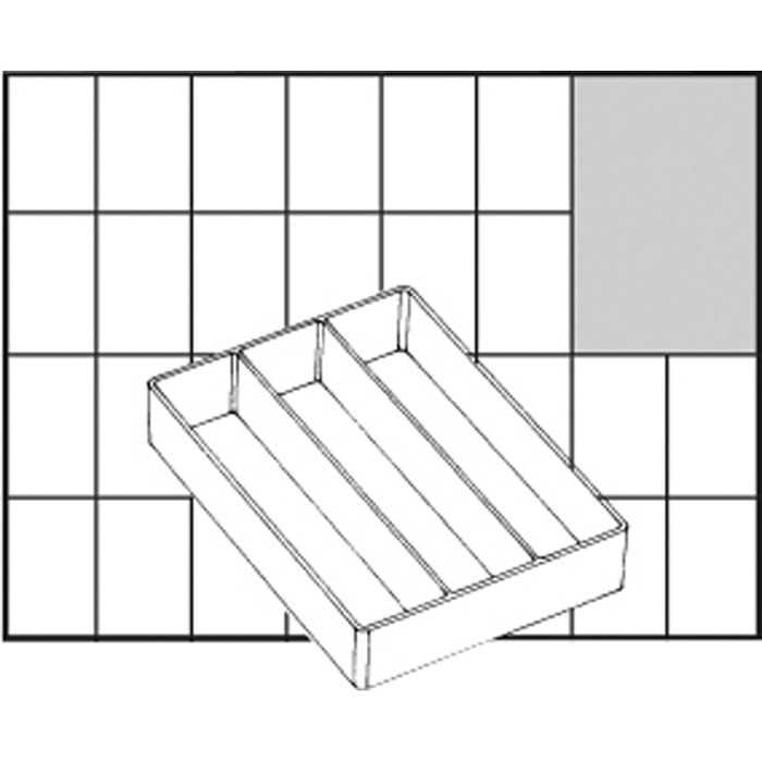 Boîte de rangement, dim. A73 Low, H : 24 mm, dim. 109x79 mm, 1 pièce
