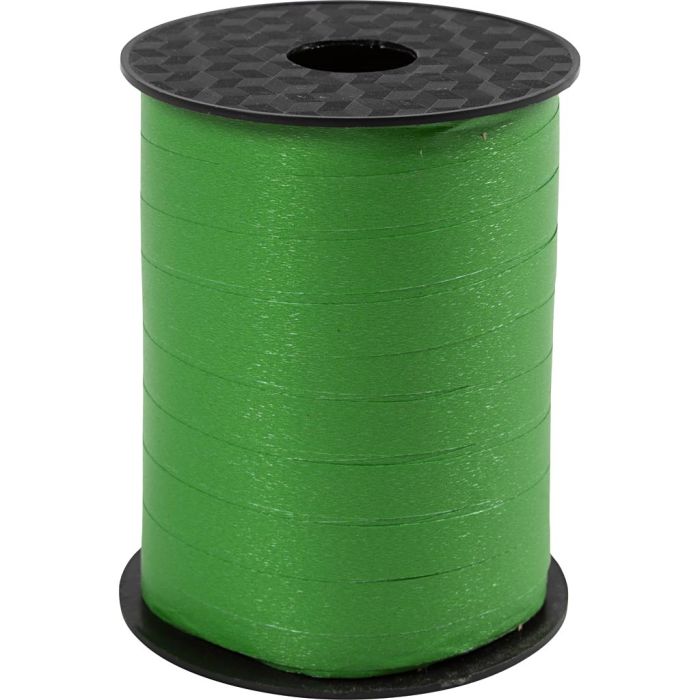 Ruban cadeau, L : 10 mm, mate, vert, 250 m/ 1 rouleau