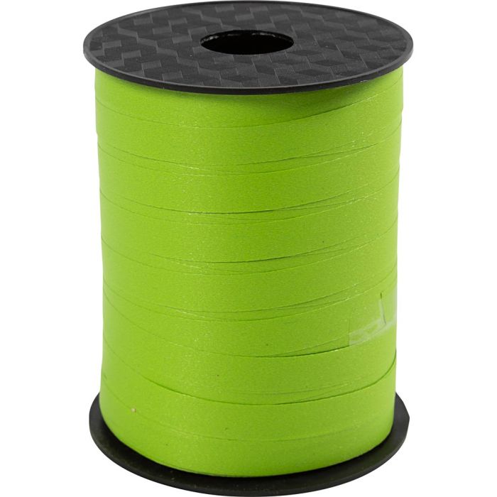 Ruban cadeau, L : 10 mm, mate, vert citron, 250 m/ 1 rouleau
