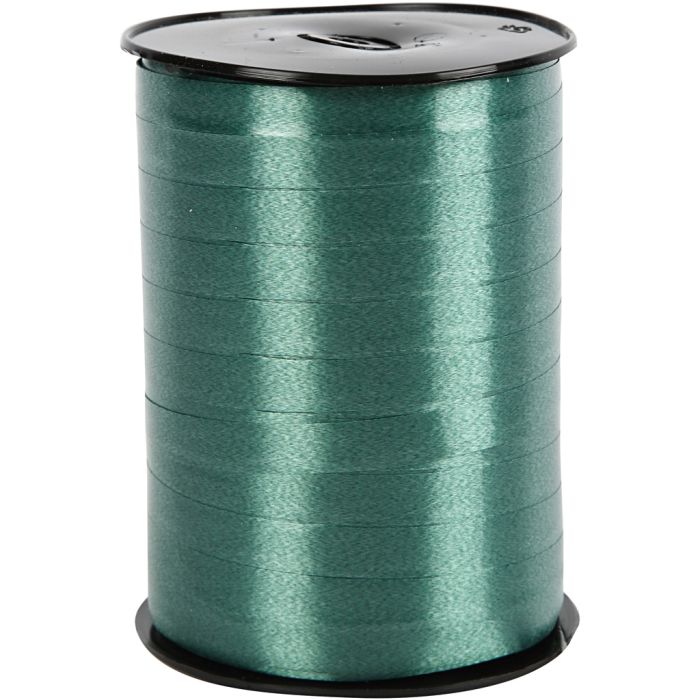 Ruban cadeau, L : 10 mm, brillante, vert, 250 m/ 1 rouleau