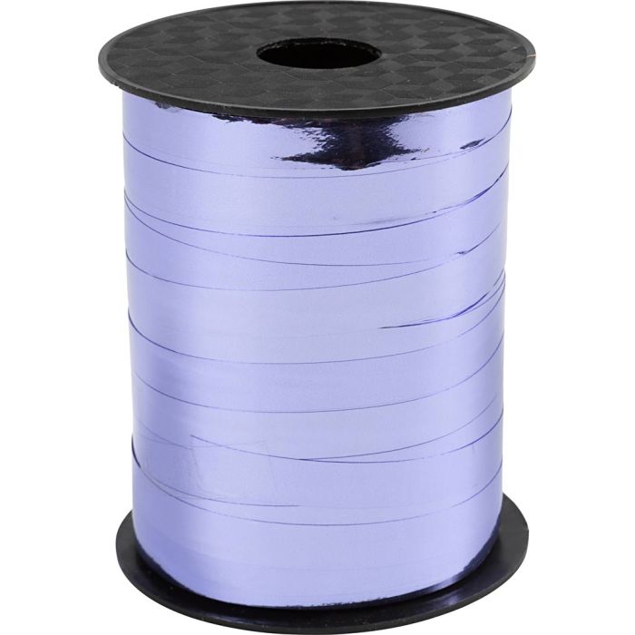 Ruban cadeau, L : 10 mm, brillante,Métallisé, lavande, 250 m/ 1 rouleau