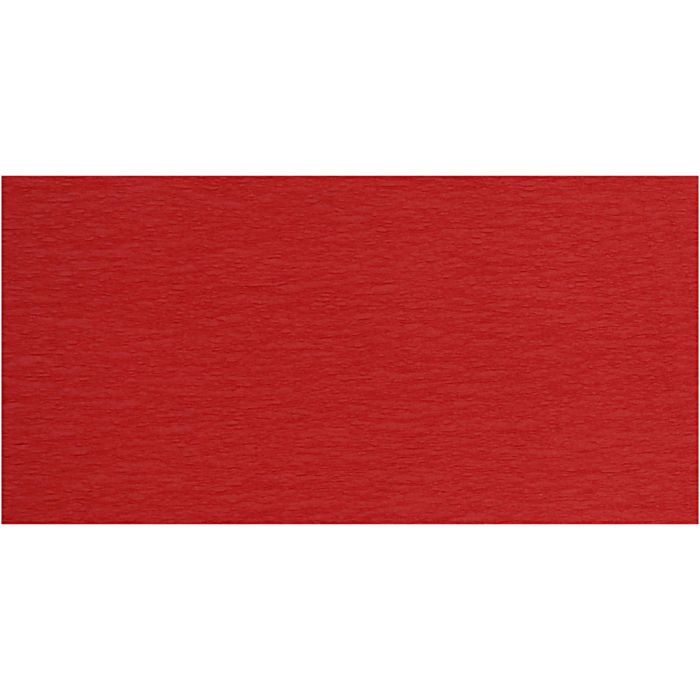Papier Crépon, feuille 50x250 cm, 22 gr, rouge, 10 pli/ 1 Pq.