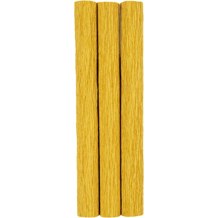 Papier Crépon, feuille 25x60 cm, Crêpé à 180%, 105 gr, curry, 3 flles/ 1 Pq.