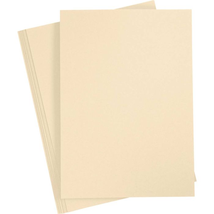 Papier cartonné, A4, 180 gr, beige clair, 25 flles/ 1 Pq.
