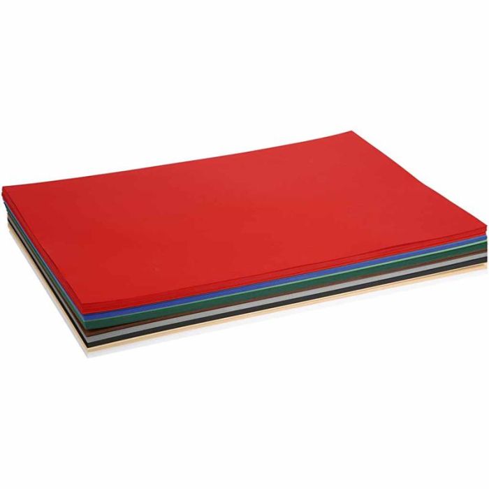Papier cartonné de Noël, A2, feuille 420x594 mm, 180 gr, ass. de couleurs, 300 flles ass./ 1 Pq.