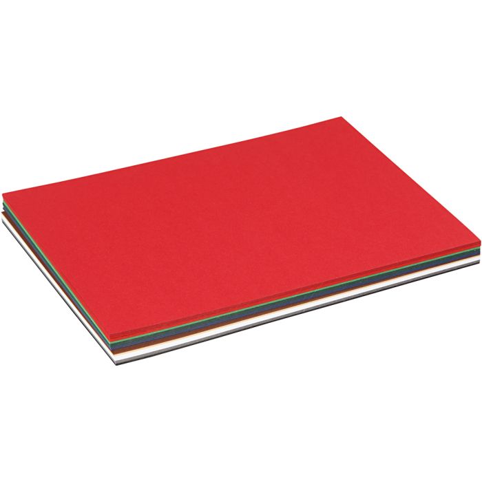 Papier cartonné de Noël, A5, feuille 150x210 mm, 180 gr, ass. de couleurs, 60 flles ass./ 1 Pq.