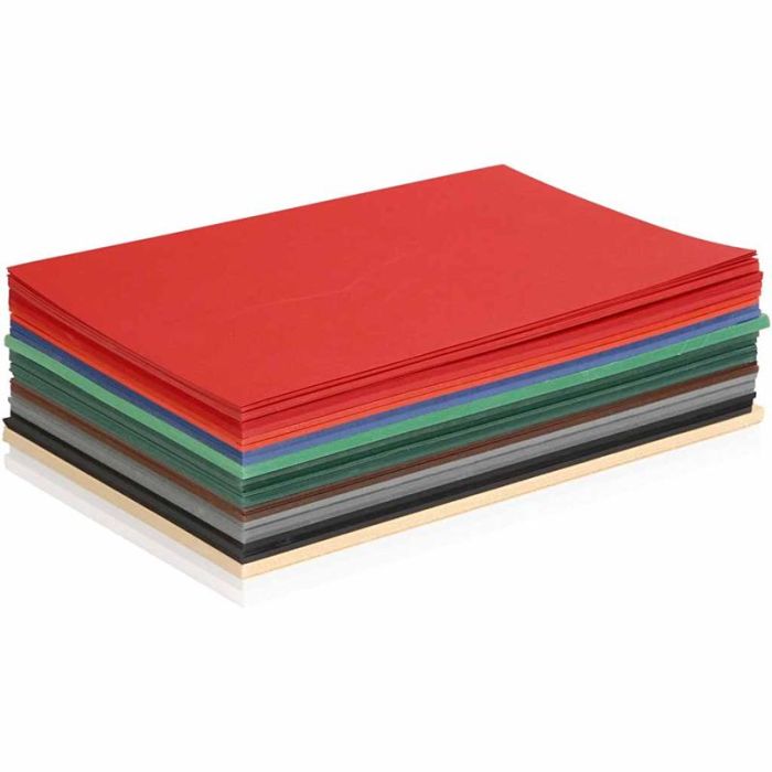 Papier cartonné de Noël, A5, feuille 148x210 mm, 180 gr, ass. de couleurs, 300 flles ass./ 1 Pq.