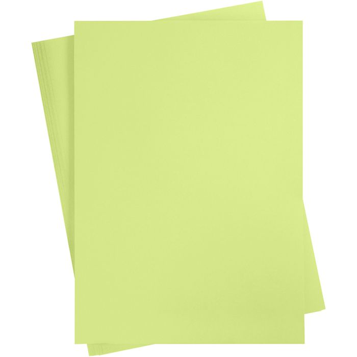 Papier cartonné, A2, feuille 420x594 mm, 180 gr, vert clair, 10 flles/ 1 Pq.